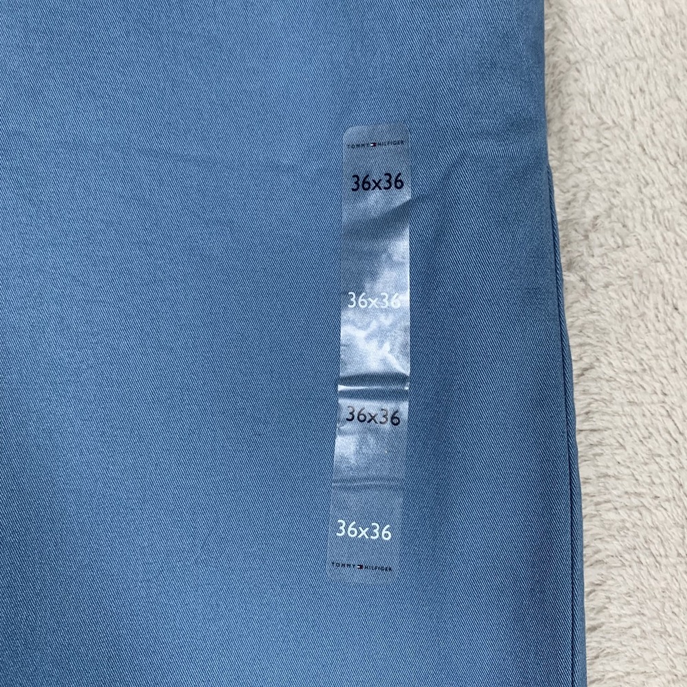 Tommy Hilfiger Pants Mens 36x36 Blue TH Flex Straight Chino Stretch Casual NEW - Picture 2 of 11